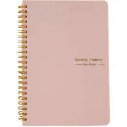 A5 Weekly Planner Non-Dated Pink Front